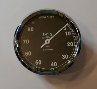 RC126 Smiths Chrono Tachometer Triumph, plus 2' 4'' Smiths # DF1111/15 Tach Cable