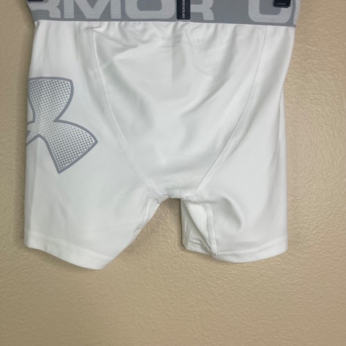 Under Armour HeatGear® Boys Shorts Polyester Stretch White Logo UA 1330758 100 - Picture 11 of 20