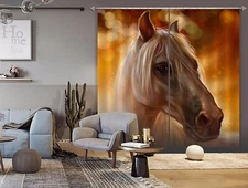 3D Sunset Unicorn ZHUA3771 Animal Photo Curtain Window Blockout Fabric Amy 2023