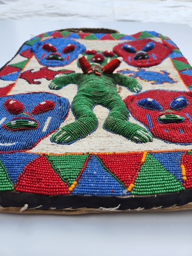 African Yoruba Diviner's Bag (Apo Ifa) Handmade Beaded Shoulder Bag - Picture 2 of 11