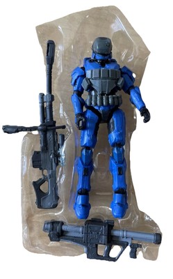 World of HALO Scale - Spartan Gungir with weapons - Blue Armor