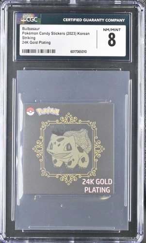 Bulbasaur Pokémon Candy Stickers Korean Striking 24k Gold Plating