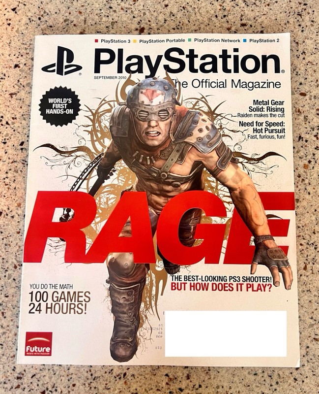 Playstation Official Magazine September 2010 Issue 36 (Rage Cover)