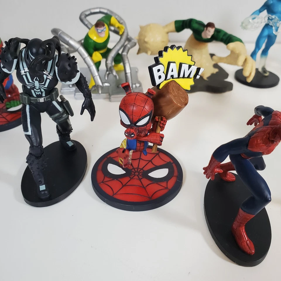 Lote de 11 figuras de PVC Marvel Spiderman adornos para pasteles Gwen Hulk Ham Agent Venom Toys Foto 4 de 4