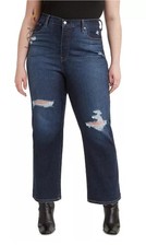 Levi's Women's Premium Ribcage Straight Ankle Jeans Women's 30X27 Blue High Rise