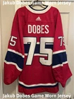 Jakub Dobes 2023 Montreal Canadiens First Ever NHL Game Worn Jersey Pre-season