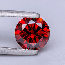 CERTIFIED 2.07 Carat Natural Red Diamond Round Cut LOOSE VVS1/ 8.5 mm