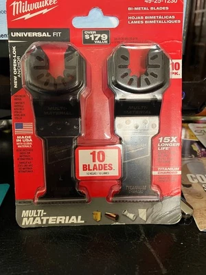 Milwaukee 49-25-1230 Titanium Multi-Tool Blade Kit for Oscillating Tool 10 Pack - Image 1 of 2