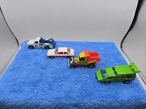 Vintage Hot Wheels Lot Of 4!  Black Wall! Spoiler Sport, Truckn, Citation, Towin