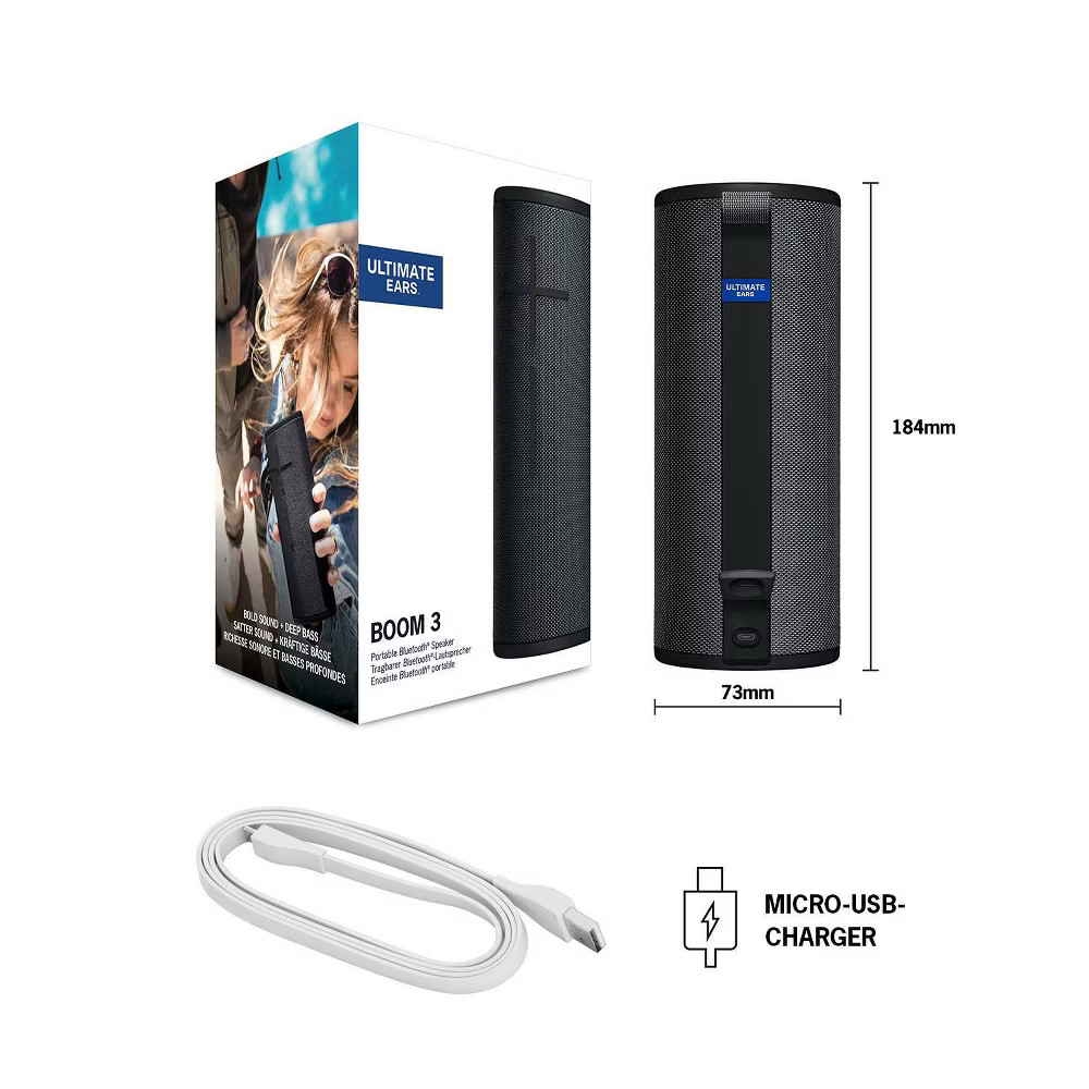 Ultimate Ears Boom 3 Bluetooth Speaker - Black - 984-001348 | eBay