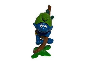 Wild Smurf Tarzan Climb Tree Monkey Native Man Leaf Kid Happy Boy Peyo Figurine