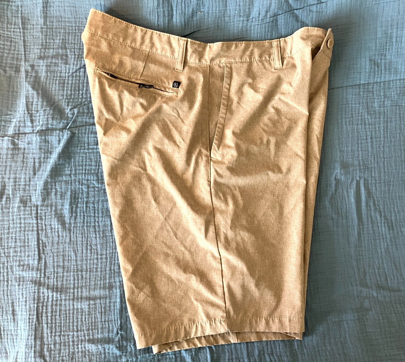 Burnside Beige Men's Shorts Flat Front Size 36 image 5