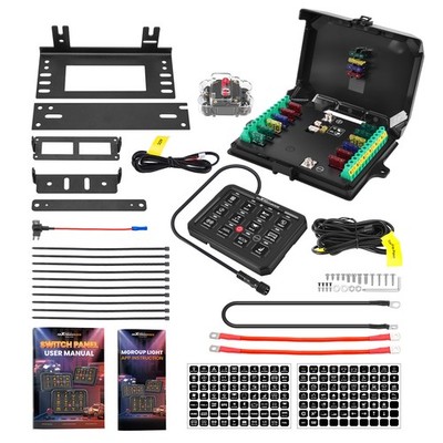 12 Gang Schalterpanel For Universal Pickup 4x4 Boot RGB Touch Control 960W