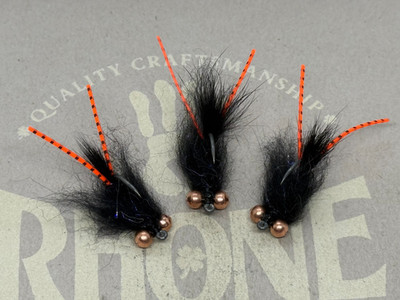3 Hand tied Rabbit Tail Carp Flies in sz#8. Excellent shallow water fly ...