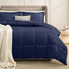 Twin Comforter Set Navy Blue Lightweight Comforter Twin Size Bed Sets Soft Do...