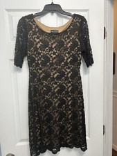 Connected Apparels Women’s Little Black Lace Dress Size 6 ￼