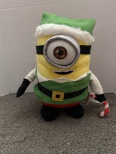 Gemmy Animated Stuart Minion Elf Animated  Sings Tested Works