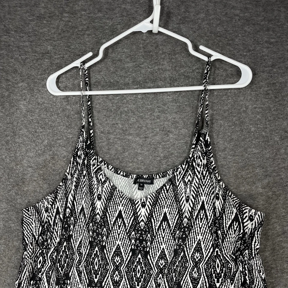 Lane Bryant Romper Black White Aztec Southwestern Cropped Wide Leg Plus Size 28 - Image 4 of 4