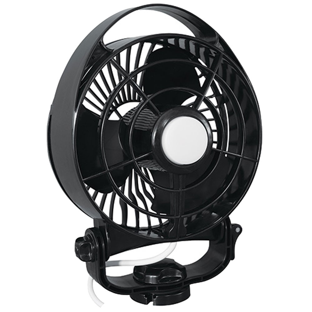 Caframo 13205946 Maestro 12v 3-ступенчатый 6-ступенчатый морской вентилятор со светодиодной подсветкой - Черный
