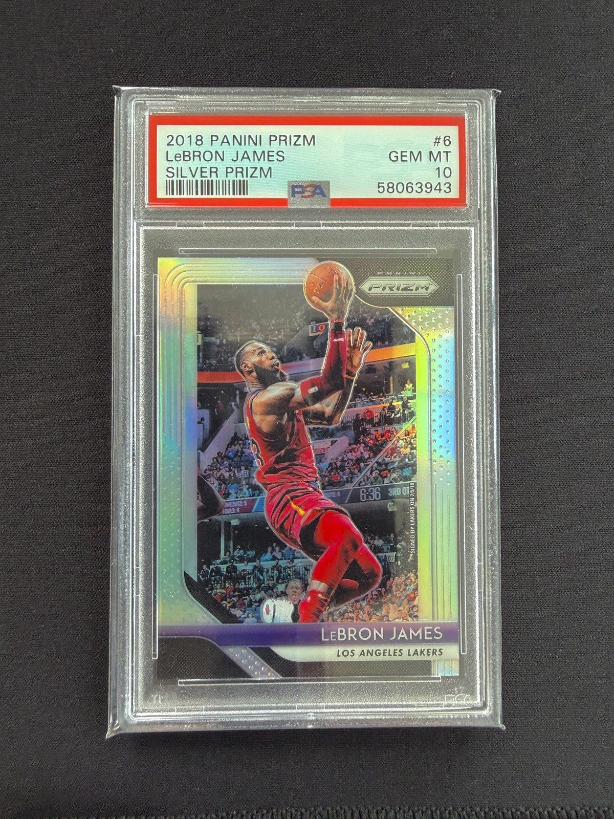 2018 Panini Prizm LeBron James #6 Silver Prizm PSA 10 Refractor Lakers Cavs 🔥🔥