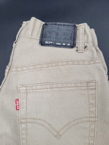Boy's Levi's 511 Slim Jeans Size 12. 26 x 26 Light Tan - Picture 5 of 7