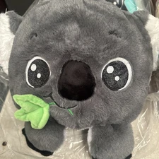Hug Me Reversible Koala Stuffed Plush Toy NWT Dark Gray And Light Gray Flip Me 