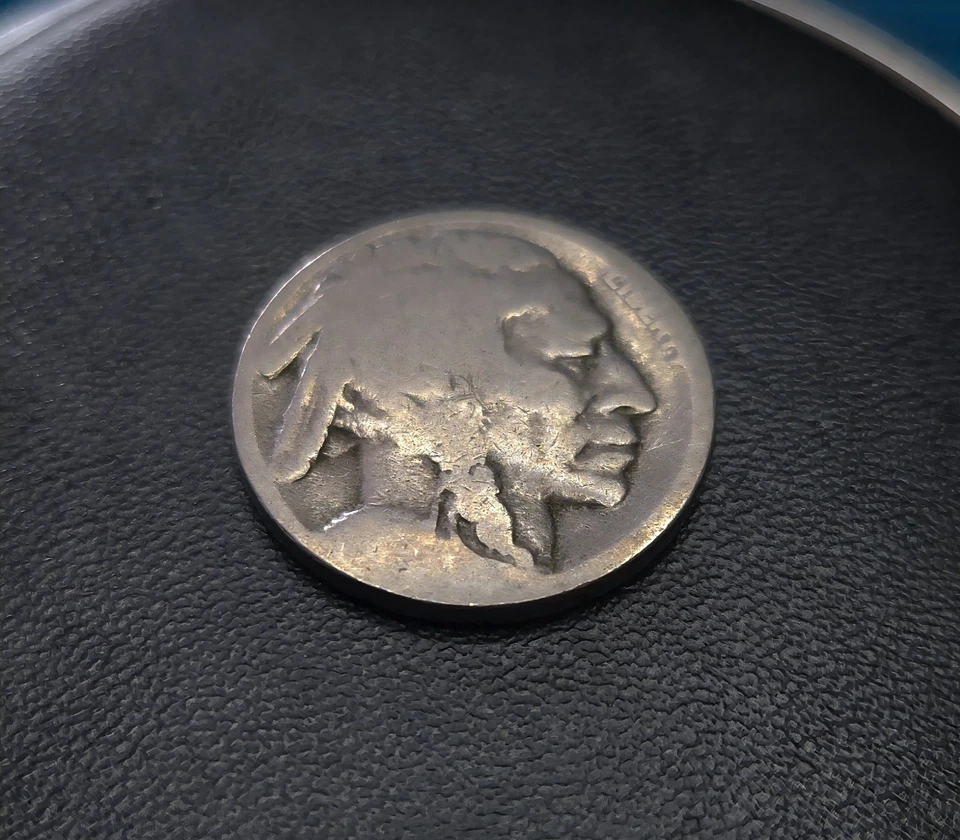 Buffalo Nickel Struck on Wrong Planchet: Only 4.79g – 1.68mm Thin! D Mint - Image 3 of 4