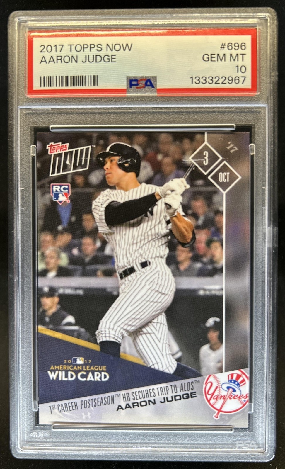 2017 Topps Now Aaron Judge #696 New York Yankees PSA 10 GEM MINT