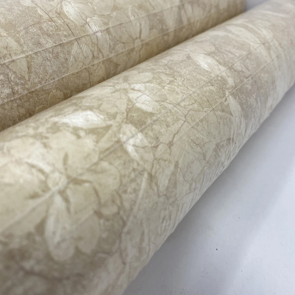 5 rollos de papel tapiz REVESTIMIENTOS DE PAREDES NUEVOS DE COLECCIÓN 20,5” X 11 yardas flores patrón tostado 31112 Foto 3 de 4