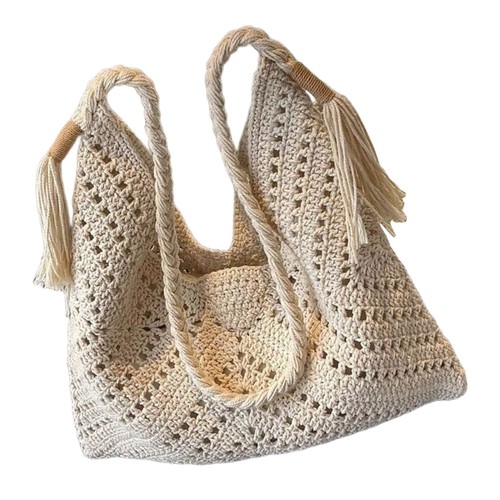 Breathable Braided Cotton Purse Comfortable Strap For Shopping Or Vacation - Picture 6 of 10