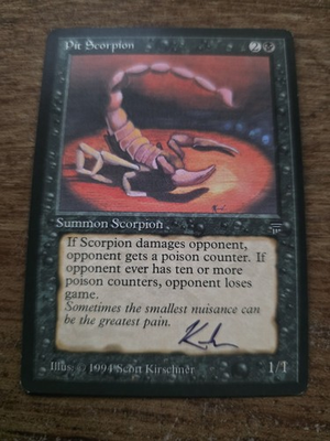 #ad Pit Scorpion Artist Proof Signed Scott Kirschner Magic The Gathering $55.00