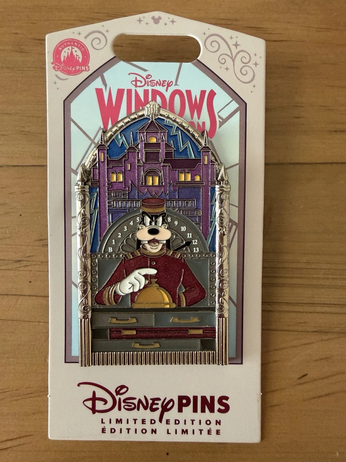 2026 WDW Disney Goofy Tower of Terror Windows of Attraction 5/12 LE 2500 Pin NEW