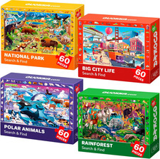 Jigsaw Puzzles for Kids Ages 4-6 - 4 X 60 Piece Kids Puzzles Ages 5-8