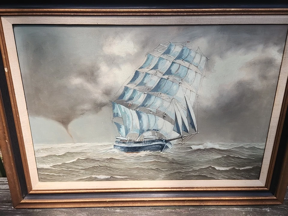 Lote de 3 pinturas al óleo de H. Luhrs - 3 pinturas firmadas y enmarcadas SOLO RECOGIDA Foto 2 de 4