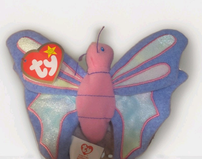 *RARE WITH TAG ERRORS* TY Beanie Babies buddy "Flitter butterfly
