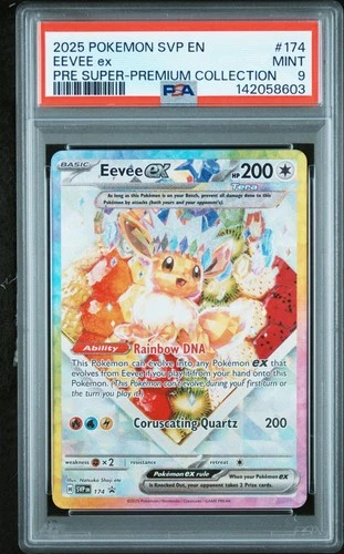 2025 POKEMON SVP EN-SV BLACK STAR PROMO #174 EEVEE EX PSA 9