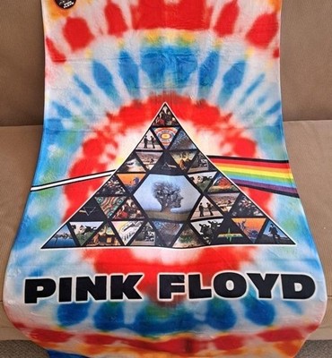 Pink Floyd Prism Tie Dye Beach Bath Pool Gift Towel Cotton Album New Collage NWT