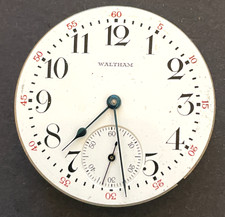 Antique 1919 Waltham Vanguard 1908 Pocket Watch Movement Running Ticks 16s 23j