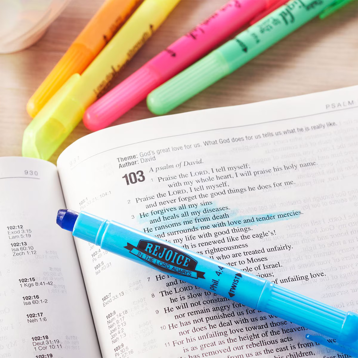 Twist & Glide Gel Multicolor Bible Highlighter Set for Study, Office, School,