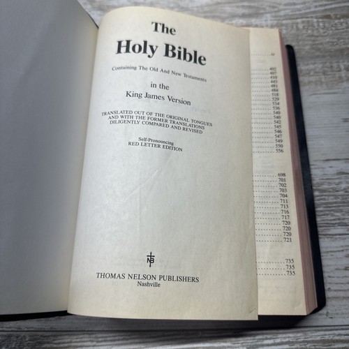 Holy Bible Bounded Black Leather KJV Words Of Christ In Red Nelson 162B 1984 - Bild 6 von 17