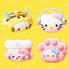 Cute 3D Cartoon Kitty Earphone Case For Airpods Pro 3 Cover For Airpods 1/2/3/4