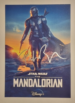 Star Wars Pedro Pascal Original Autogramm The Mandalorian  COA A4 Signiert