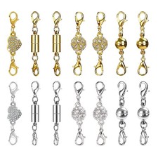14Pcs Jewelry Clasp Set Locking Lobster Clasps and Decorative Connectors