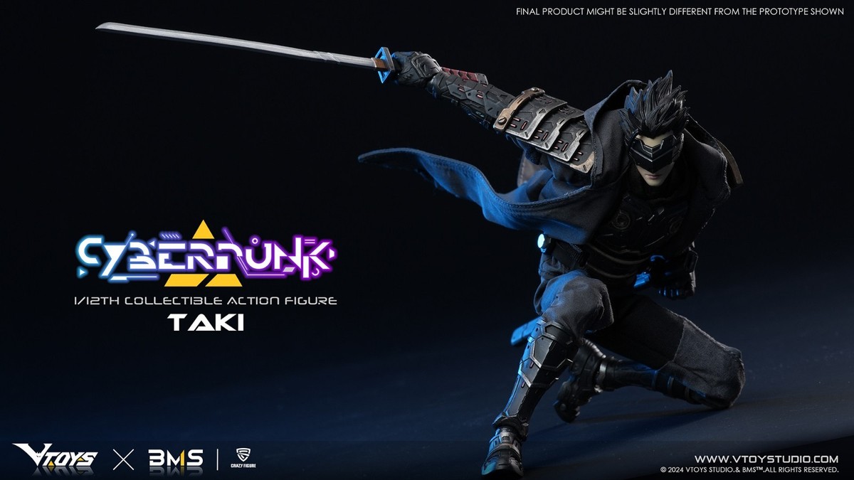 VTOYS X BMS 1/12 VSD010 Cyberpunk Samurai Taki Action Figure