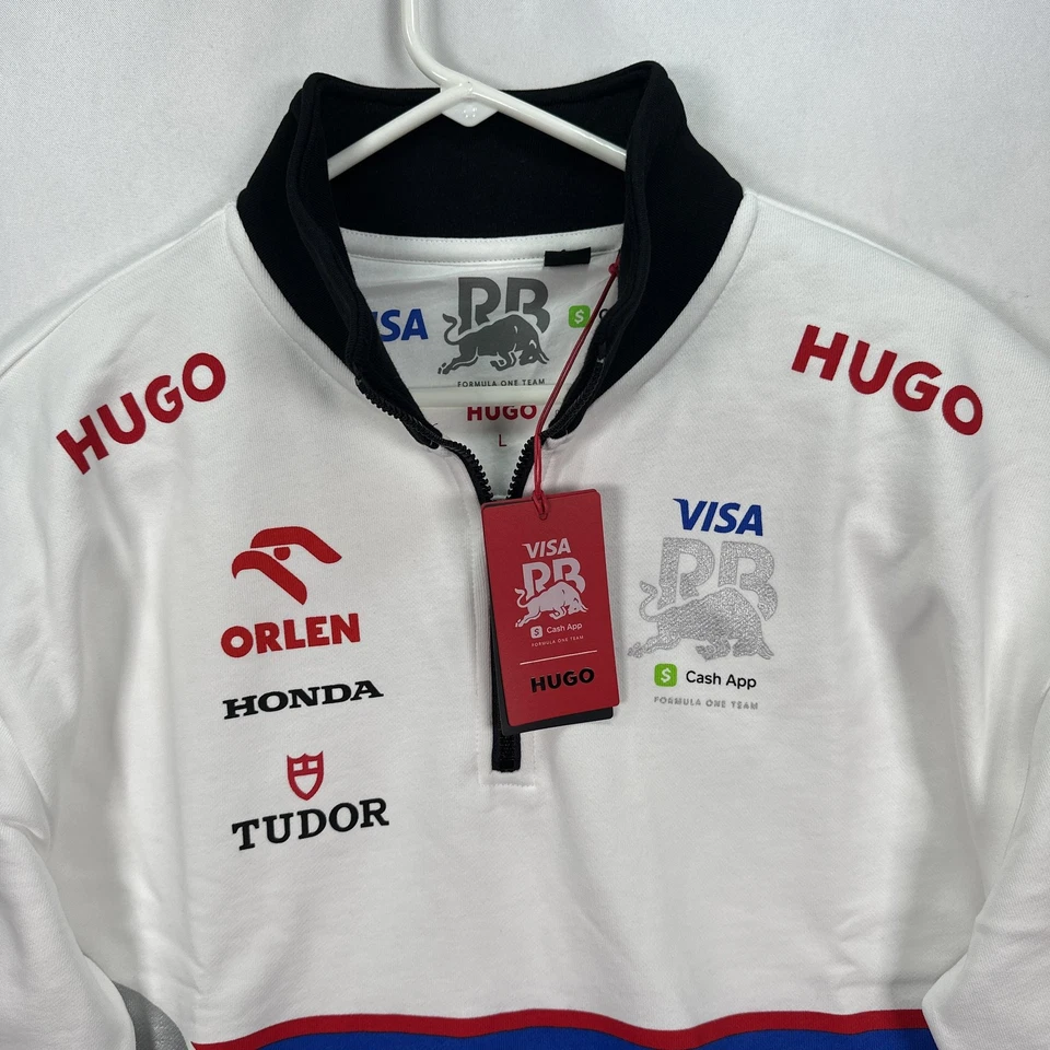 Visa Cash App RB 2024 F1 Racing Hadjar 1/4 Zip Sweatshirt Large Hugo Boss NWT - Image 3 of 4
