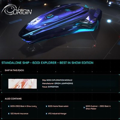 600i- Explorer- Best in Show ED- 10 years Standalone Ship NOT CCU'ed Limited