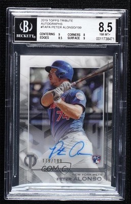 2019 Topps Tribute 179/199 Pete Alonso Peter #TA-PA BGS 8.5 Rookie Auto RC ow1
