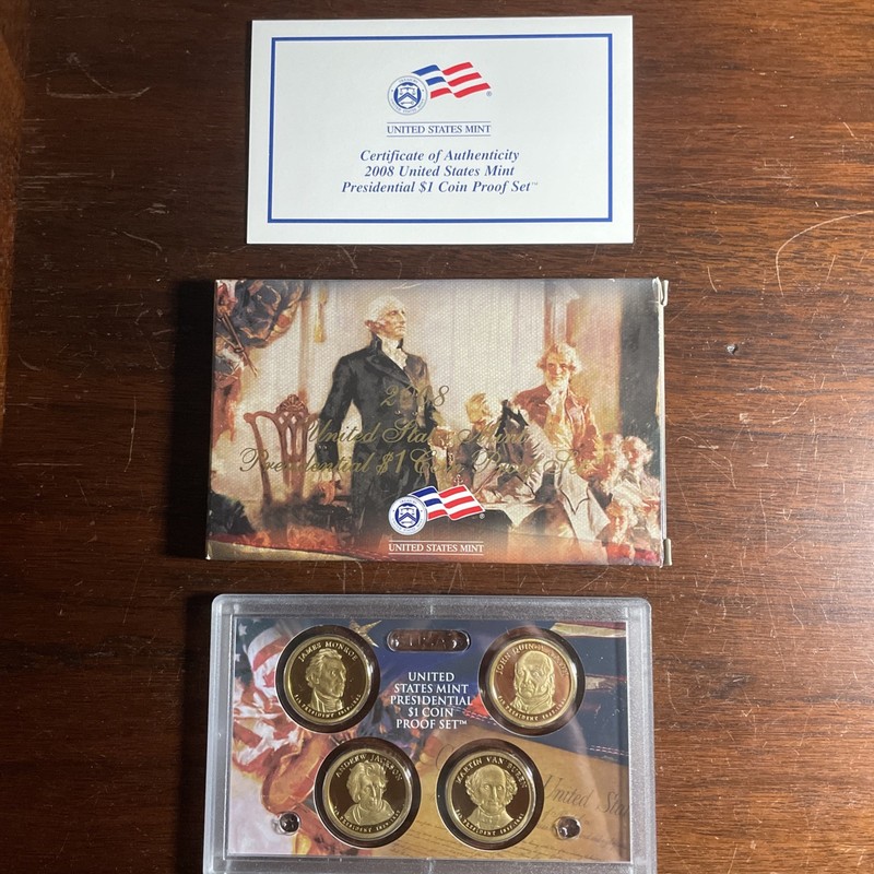 2008-S Presidential Dollar Proof Set U.S. Mint Packaging OGP COA