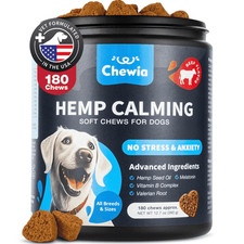 Hemp Calming Chews for Dogs Anxiety Relief Treats with L Theanine Chamomile