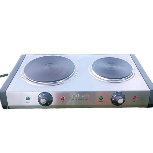 Cuisinart CB-60 Cast Iron Double Burner 1800W Electric Countertop Hot PlateWorks